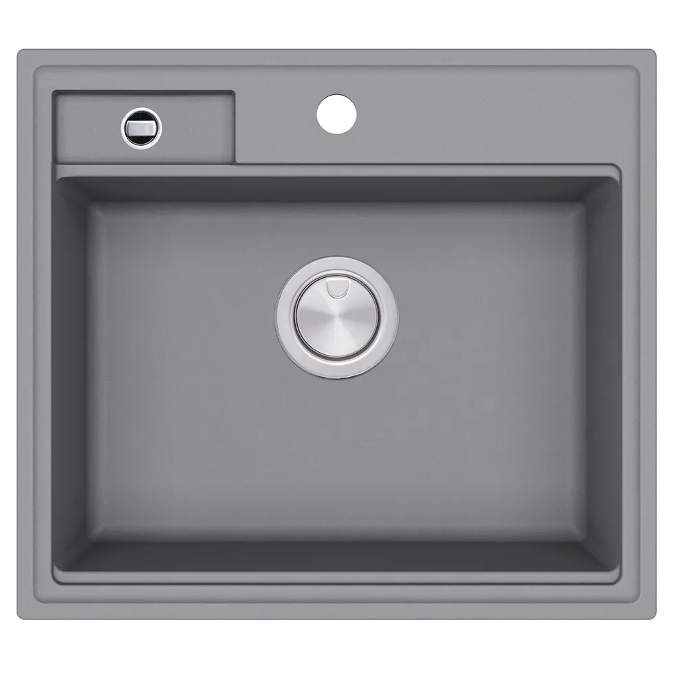 Clearwater Kameo-X Smart 1 Bowl Granite Composite Inset/Undermount Kitchen Sink & Waste Kit - 560 x 500mm