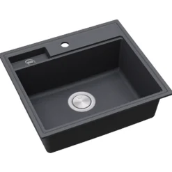 Clearwater Kameo-X Smart 1 Bowl Granite Composite Inset/Undermount Kitchen Sink & Waste Kit - 560 x 500mm