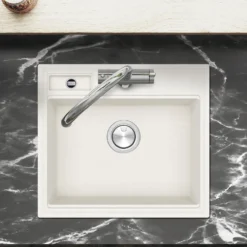 Clearwater Kameo-X Smart 1 Bowl Granite Composite Inset/Undermount Kitchen Sink & Waste Kit - 560 x 500mm