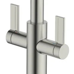 Clearwater Kira Twin Lever U Spout Mono Pull Out Spray Kitchen Mixer
