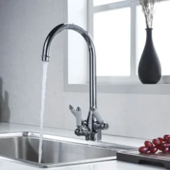 Clearwater Krypton Triple Lever Mono Kitchen Mixer and Cold Filtered Water Tap