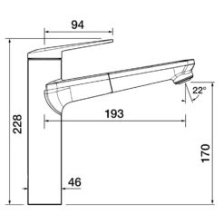 Clearwater Levant Single Lever Mono Pull Out Kitchen Mixer Tap