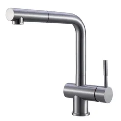 Clearwater Mercury Pull Out Single Lever Monobloc Kitchen Mixer - Stainless Steel