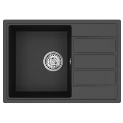 Clearwater Mio 1 Bowl Granite Composite Kitchen Sink - 620 x 440mm