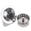 Clearwater 90mm Deluxe Basket Strainer Waste - Brushed Steel