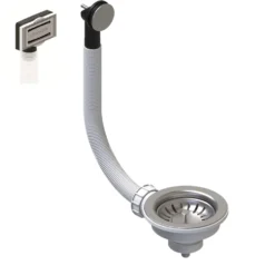 Clearwater 90mm Kitchen Basket Strainer Waste & Overflow