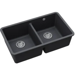 Clearwater Nova 2 Bowl Granite Composite Inset/Undermount Kitchen Sink - 810 x 480mm