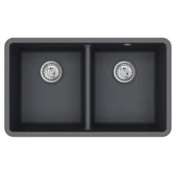 Clearwater Nova 2 Bowl Granite Composite Inset/Undermount Kitchen Sink - 810 x 480mm