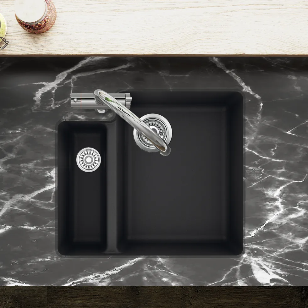 Clearwater Nova 1.5 Bowl Granite Composite Inset/Undermount Kitchen Sink - 557 x 500mm