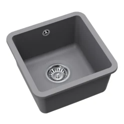 Clearwater Nova 1 Bowl Granite Composite Inset/Undermount Kitchen Sink - 380 x 380mm
