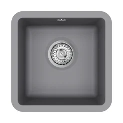Clearwater Nova 1 Bowl Granite Composite Inset/Undermount Kitchen Sink - 380 x 380mm