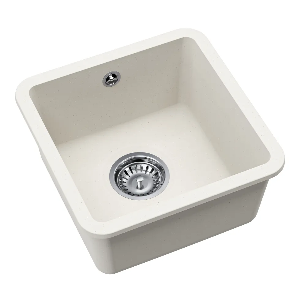 Clearwater Nova 1 Bowl Granite Composite Inset/Undermount Kitchen Sink - 380 x 380mm