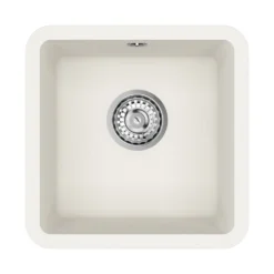 Clearwater Nova 1 Bowl Granite Composite Inset/Undermount Kitchen Sink - 380 x 380mm