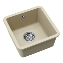 Clearwater Nova 1 Bowl Granite Composite Inset/Undermount Kitchen Sink - 380 x 380mm