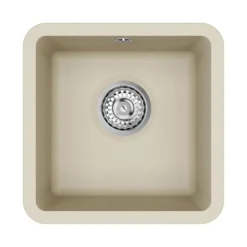 Clearwater Nova 1 Bowl Granite Composite Inset/Undermount Kitchen Sink - 380 x 380mm