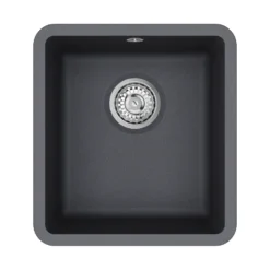Clearwater Nova 1 Bowl Granite Composite Inset/Undermount Kitchen Sink - 420 x 460mm
