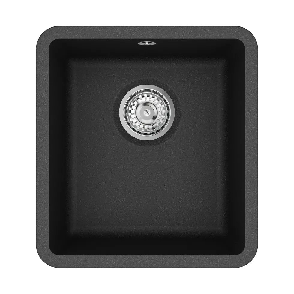 Clearwater Nova 1 Bowl Granite Composite Inset/Undermount Kitchen Sink - 420 x 460mm