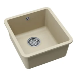 Clearwater Nova 1 Bowl Granite Composite Inset/Undermount Kitchen Sink - 420 x 460mm
