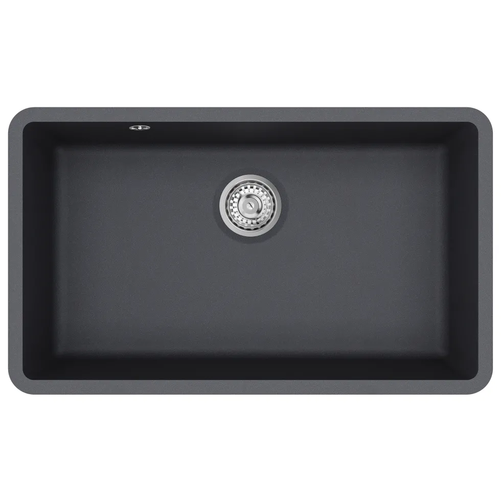 Clearwater Nova 1 Bowl Granite Composite Inset/Undermount Kitchen Sink - 810 x 480mm
