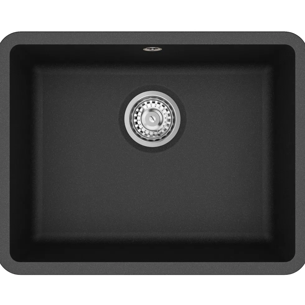Clearwater Nova 1 Bowl Granite Composite Inset/Undermount Kitchen Sink - 585 x 460mm