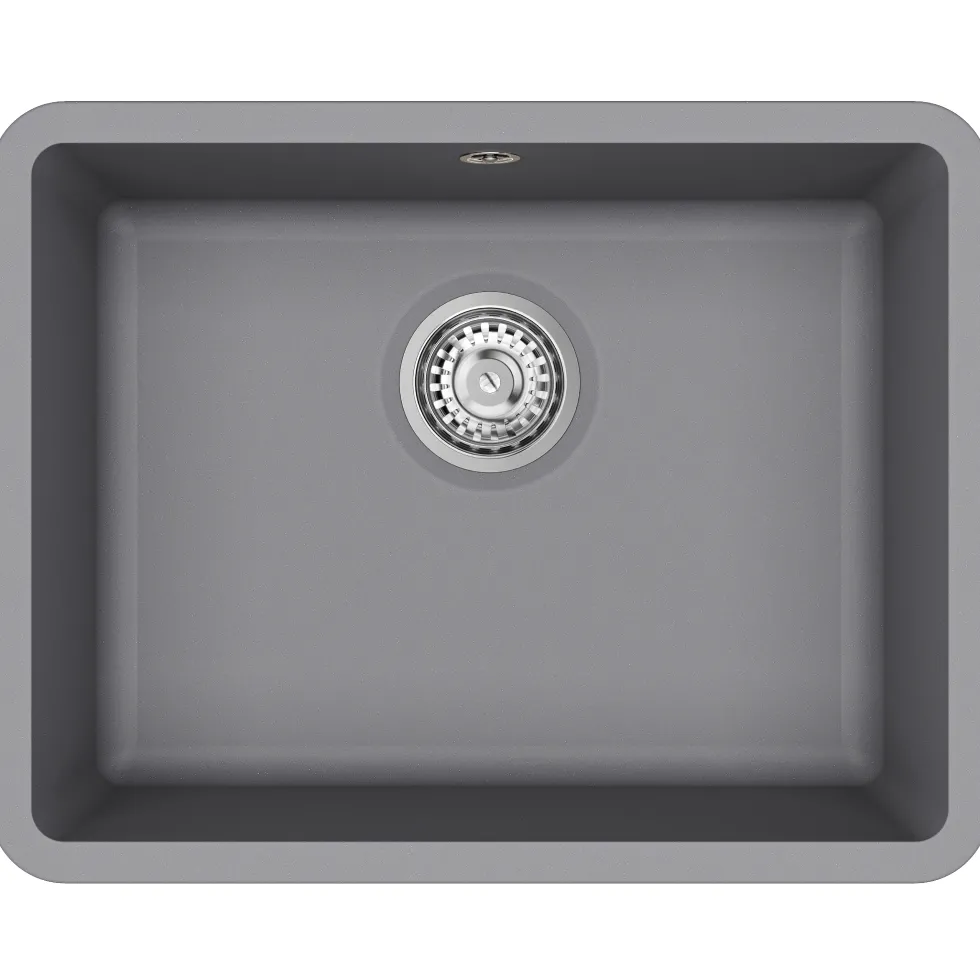 Clearwater Nova 1 Bowl Granite Composite Inset/Undermount Kitchen Sink - 585 x 460mm