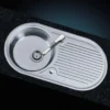 Clearwater Oboe Single Bowl Sink & Waste with Reversible Drainer - 847 x 444mm