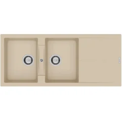 Clearwater Rio 2 Bowl Granite Composite Inset Kitchen Sink - 1160 x 500mm