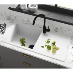 Clearwater Rio 1 Bowl Granite Composite Sink & Waste with Reversible Drainer - 1000 x 500mm