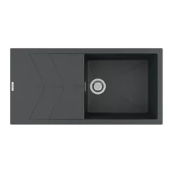 Clearwater Rio 1 Bowl Granite Composite Sink & Waste with Reversible Drainer - 1000 x 500mm