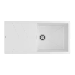 Clearwater Rio 1 Bowl Granite Composite Sink & Waste with Reversible Drainer - 1000 x 500mm