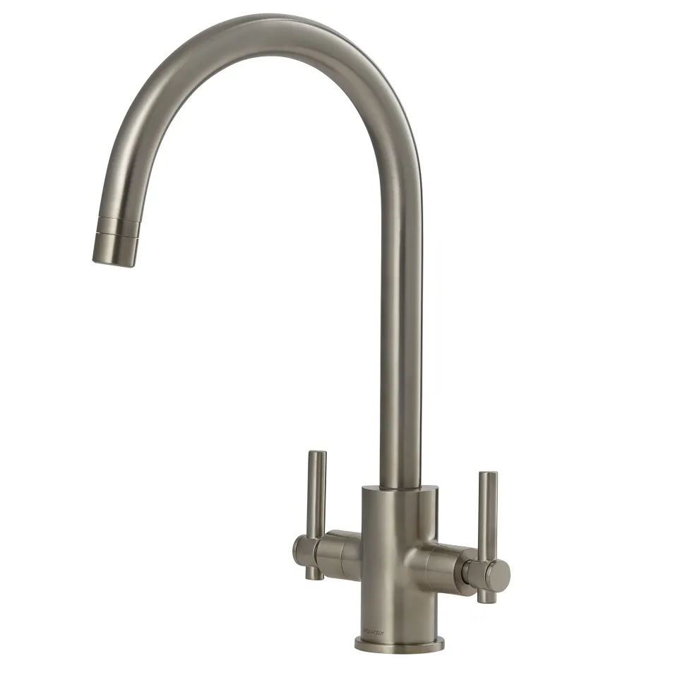 Clearwater Rococo WRAS Approved Twin Lever Mono Kitchen Mixer with Swivel Spout
