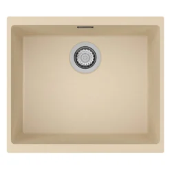 Clearwater Siena 1 Bowl Granite Composite Inset or Undermount Kitchen Sink & Waste - 530 x 460mm