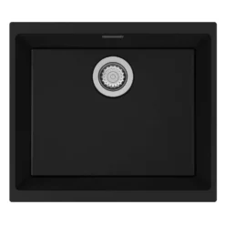 Clearwater Siena 1 Bowl Granite Composite Inset or Undermount Kitchen Sink & Waste - 530 x 460mm