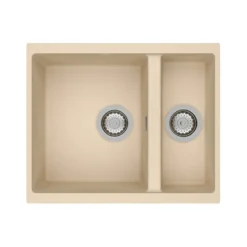 Clearwater Siena 1.5 Bowl Granite Composite Undermount Kitchen Sink & Waste - 555 x 460mm