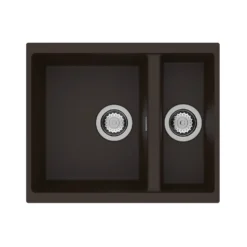 Clearwater Siena 1.5 Bowl Granite Composite Undermount Kitchen Sink & Waste - 555 x 460mm