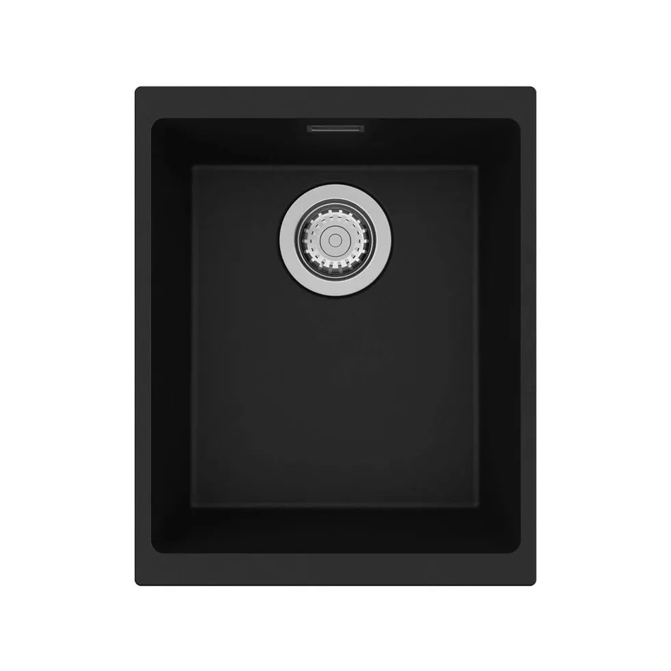 Clearwater Siena Compact 1 Bowl Granite Composite Inset or Undermount Kitchen Sink & Waste - 370 x 460mm