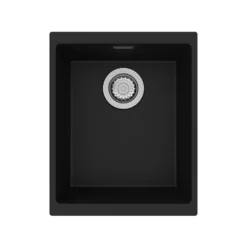 Clearwater Siena Compact 1 Bowl Granite Composite Inset or Undermount Kitchen Sink & Waste - 370 x 460mm