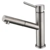 Clearwater Sirius Top Lever Mono Kitchen Mixer with Swivel Spout and Pull Out Aerator - Stainless Steel