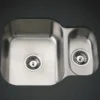 Clearwater Tango 1.5 Bowl Brushed Stainless Steel Undermount Sink & Waste - 580 x 450mm