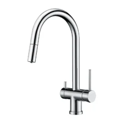 Clearwater Toledo Twin Lever Pull Out Spray Mono Kitchen Mixer and Cold Filtered Water Tap