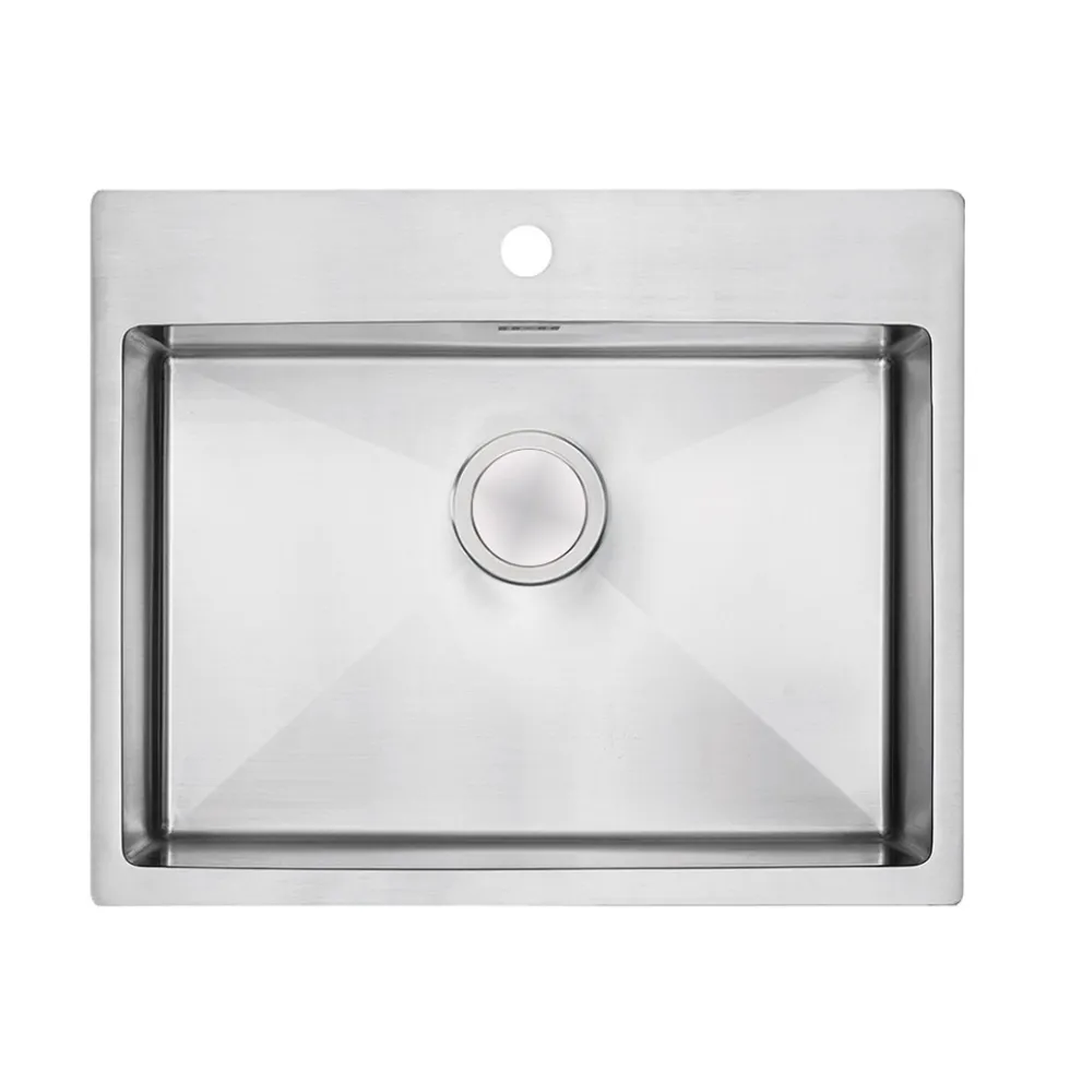 Clearwater Urban 1 Bowl Brushed Stainless Steel Kitchen Sink & Waste Kit - 660 x 515mm