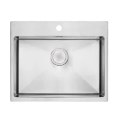 Clearwater Urban 1 Bowl Brushed Stainless Steel Kitchen Sink & Waste Kit - 660 x 515mm
