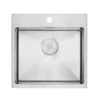 Clearwater Urban 1 Bowl Brushed Stainless Steel Kitchen Sink & Waste Kit - 540 x 510mm