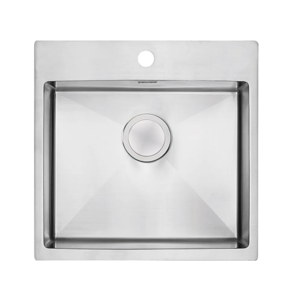 Clearwater Urban 1 Bowl Brushed Stainless Steel Kitchen Sink & Waste Kit - 540 x 510mm