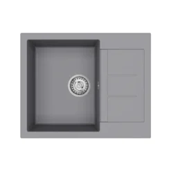 Clearwater Vesta 1 Bowl Granite Composite Kitchen Sink with Reversible Drainer - 620 x 500mm