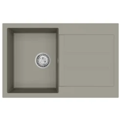 Clearwater Vesta 1 Bowl Granite Composite Kitchen Sink with Reversible Drainer - 780 x 500mm