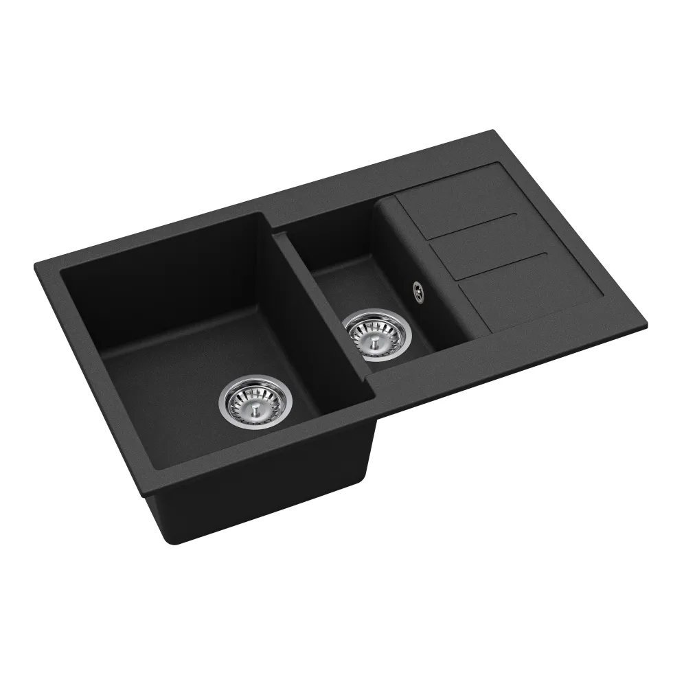 Clearwater Vesta 1.5 Bowl Kitchen Sink with Reversible Drainer - 800 x 500mm