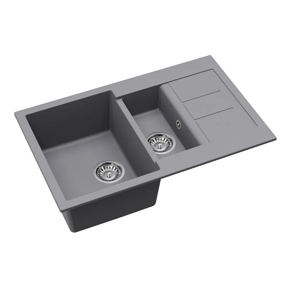 Clearwater Vesta 1.5 Bowl Kitchen Sink with Reversible Drainer - 800 x 500mm