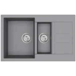 Clearwater Vesta 1.5 Bowl Kitchen Sink with Reversible Drainer - 800 x 500mm