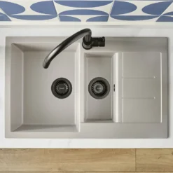 Clearwater Vesta 1.5 Bowl Kitchen Sink with Reversible Drainer - 800 x 500mm